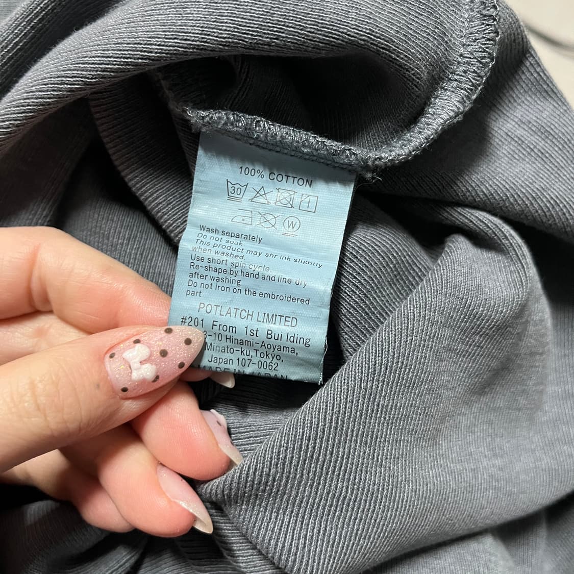 카브엠트 차콜 프린팅 빈티지 롱슬리브  상품이미지5