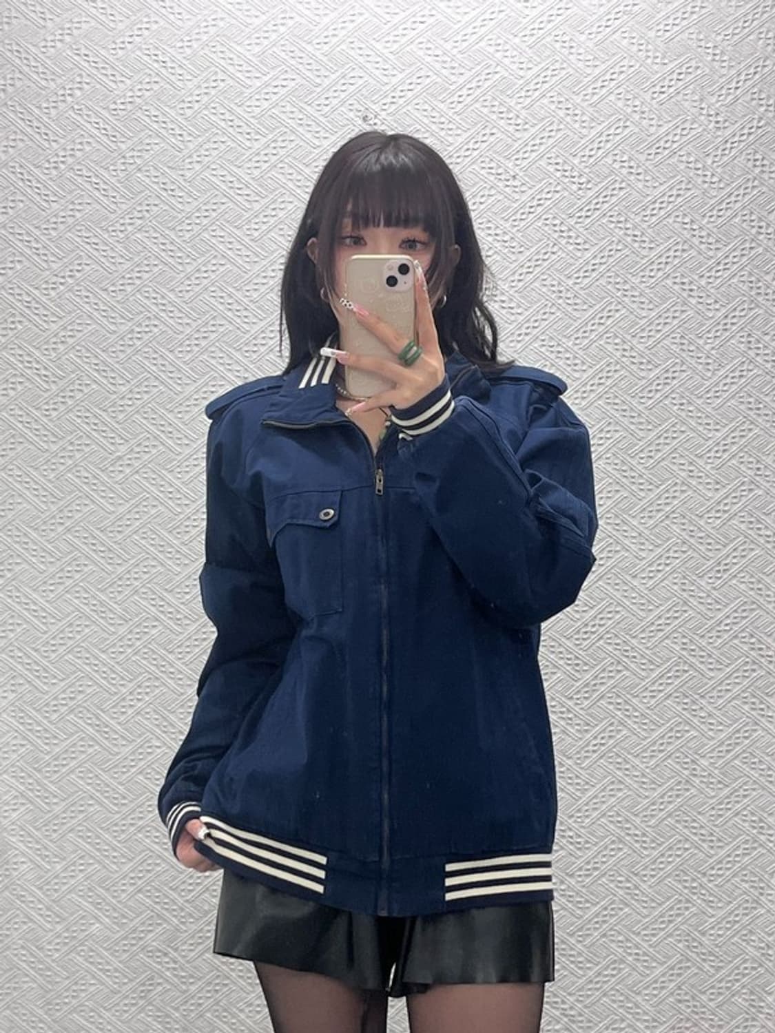아디다스 흑탭 올드스쿨 레트로 프레피 바시티 자켓 105 C11142 상품이미지1