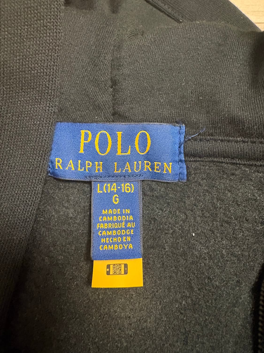 폴로 후드집업 블랙 상품이미지2