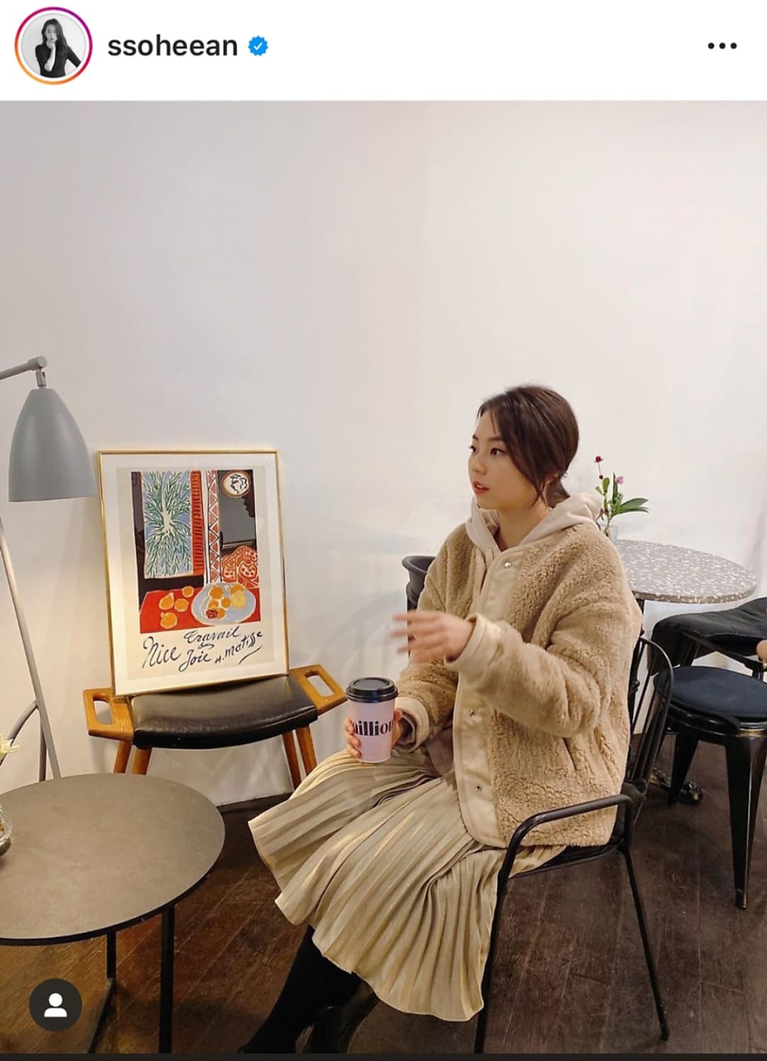 SJSJ 안감기모 후드 티셔츠 플리츠 원피스 44~55사이즈 상품이미지1