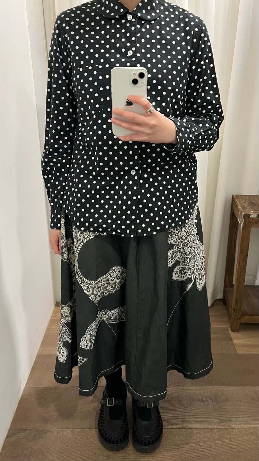 Dot Round Collar Blouse  상품이미지2