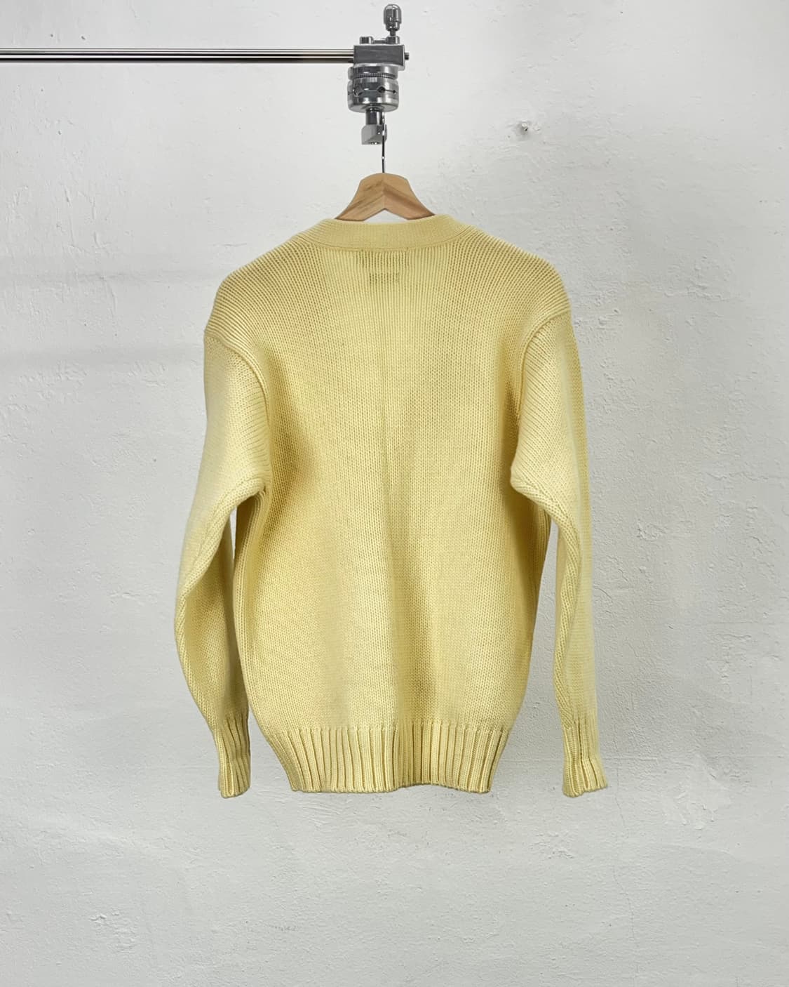 폴로 랄프로렌 90s 옐로우 체스넛 버튼 쉐이커 울 니트 가디건 상품이미지6