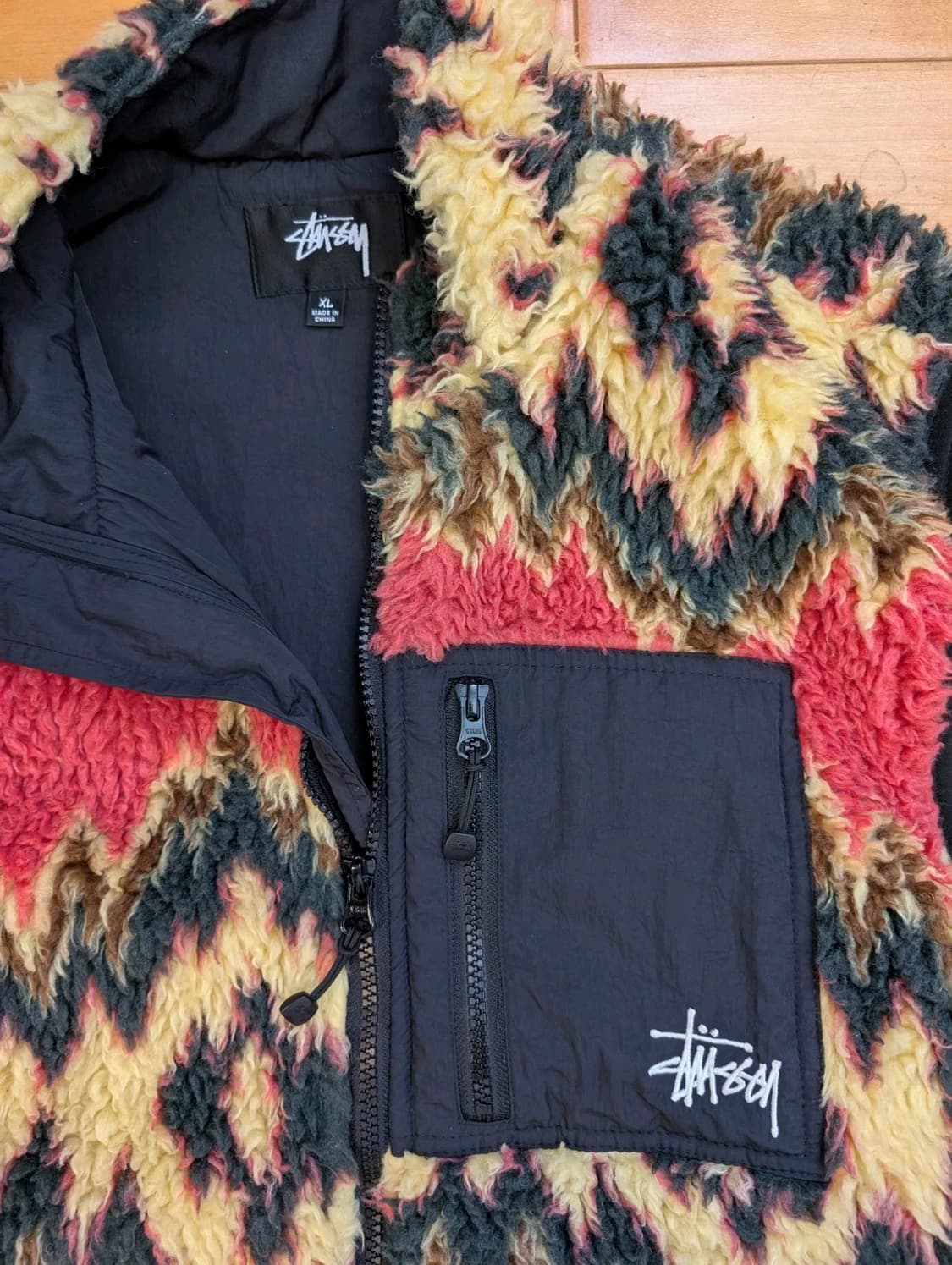 스투시 필모어 쉐르파 베스트 머스타드 상품이미지2