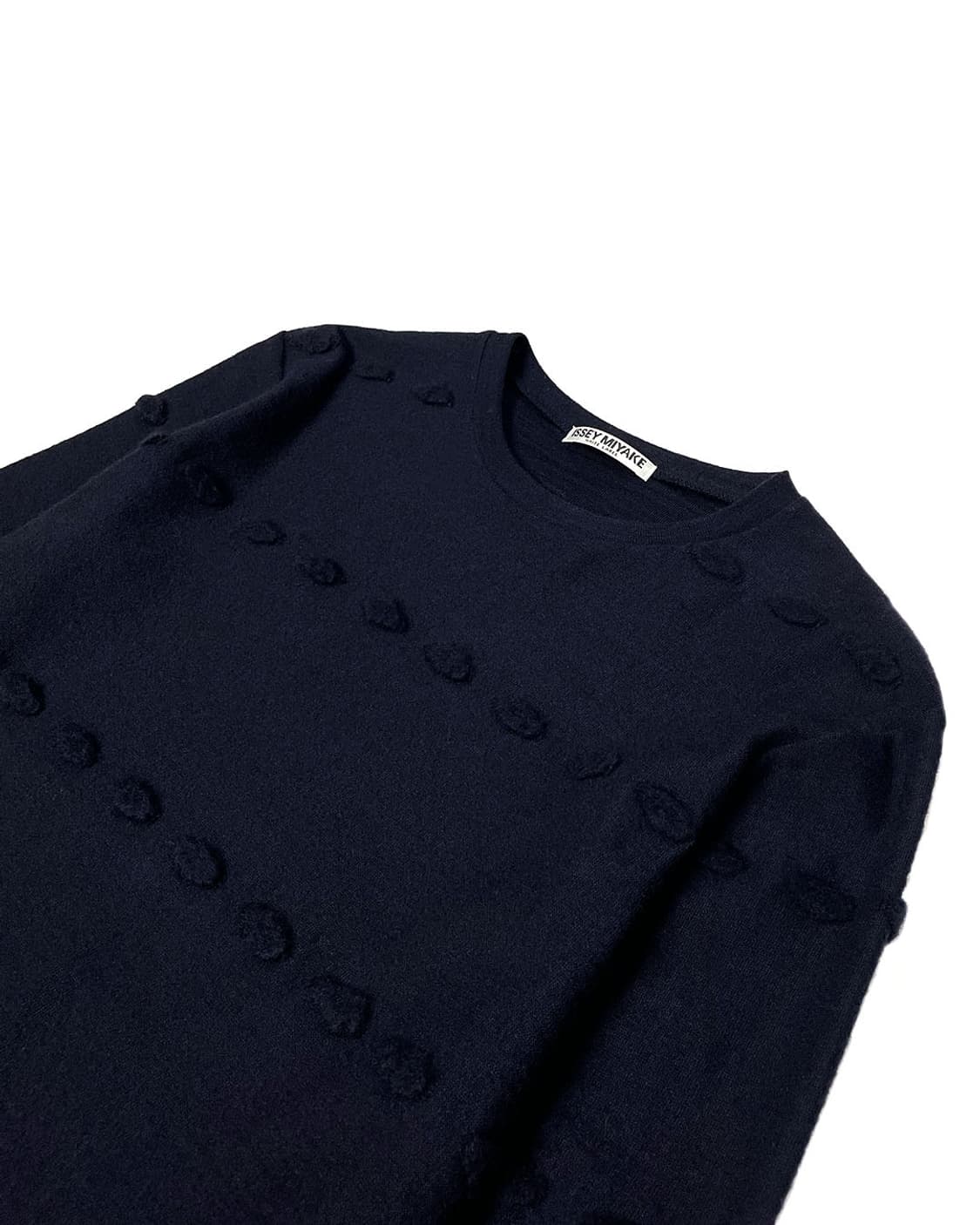 Issey Miyake 네이비 엠보 롱 슬리브리스 set up 상품이미지3