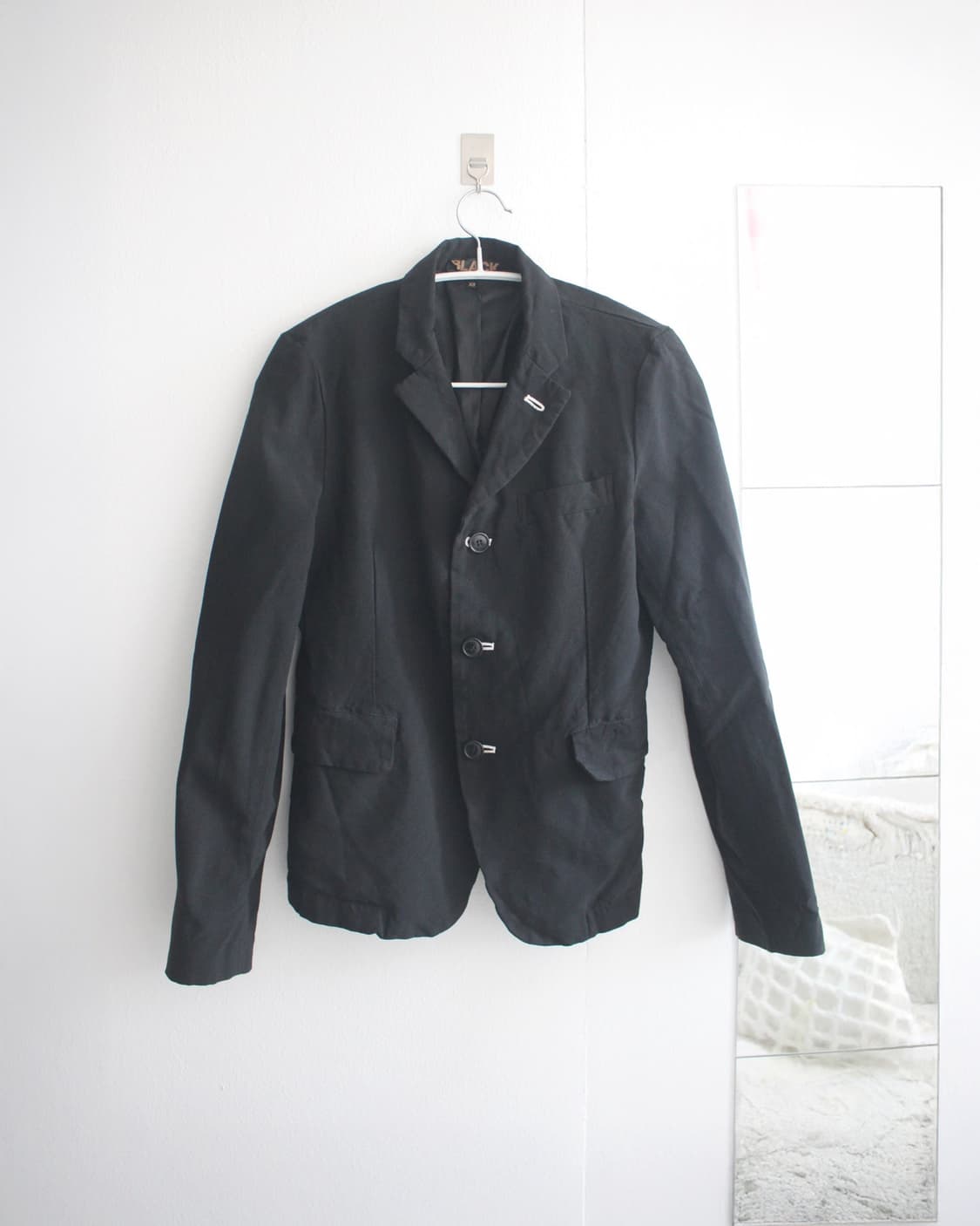 black white stitch boiled jacket 상품이미지1
