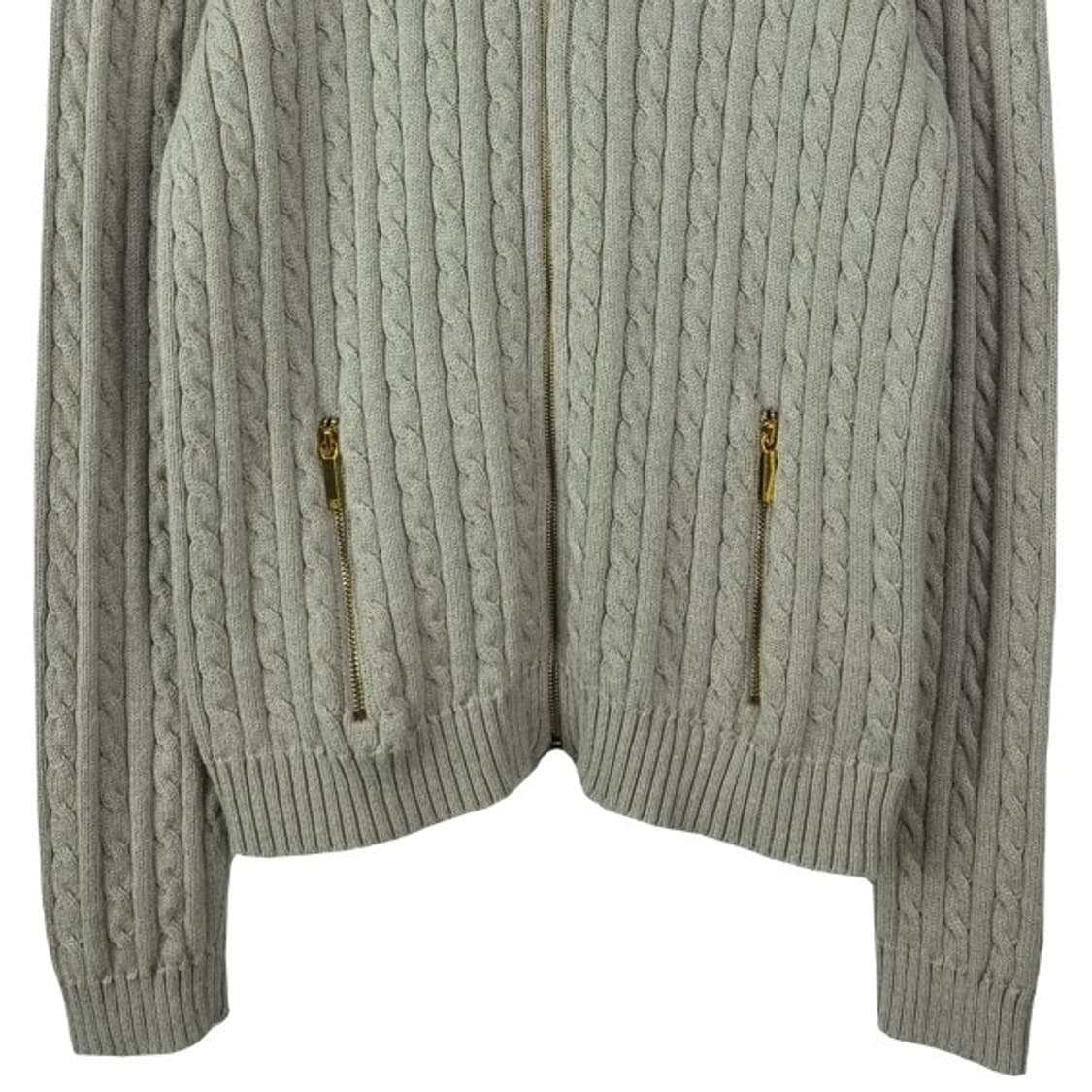 [폴로 랄프로렌] 케이블 꽈배기 하이넥 니트 집업 가디건 M19743 상품이미지5