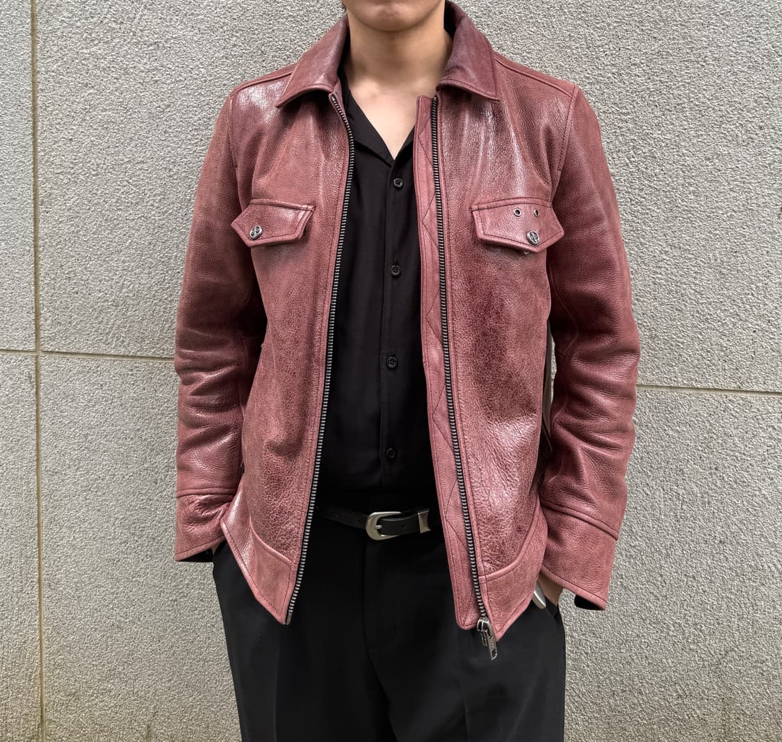 렉토 스타일 소가죽 자켓 상품이미지1