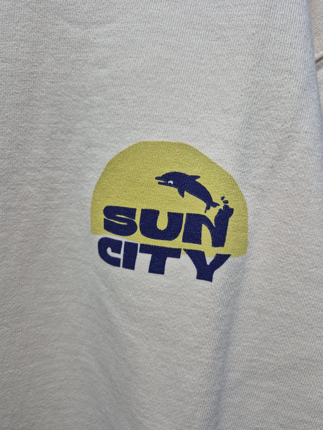 (세일)(새상품)빅웨이브 브랜드 맨투맨 티셔츠 아이보리 상품이미지5