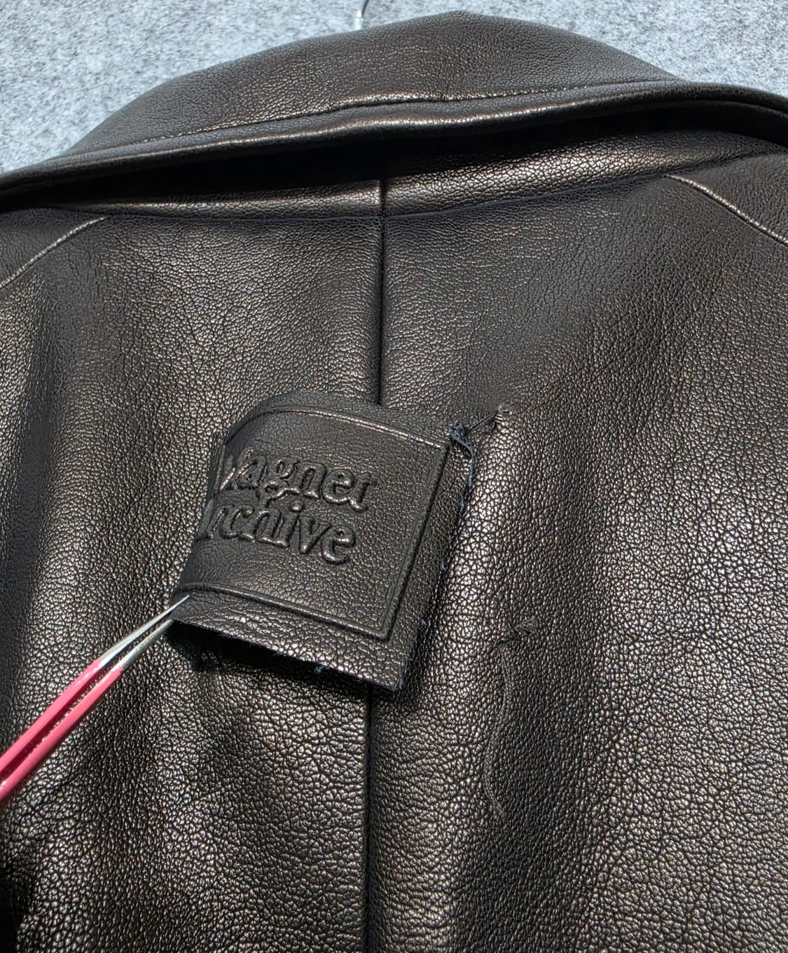 마그넷 아카이브 오버핏 미니멀무드 비건 레더 자켓 가죽 자켓 브라운 상품이미지7