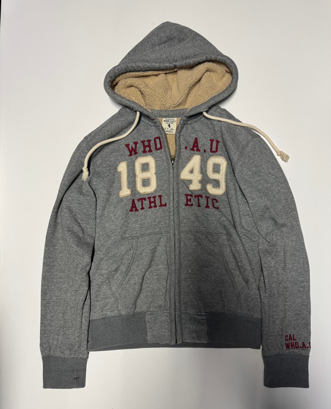 공용 후아유 y2k 스펠아웃 보아털 후드집업 아베크롬비 느낌!! 상품이미지1