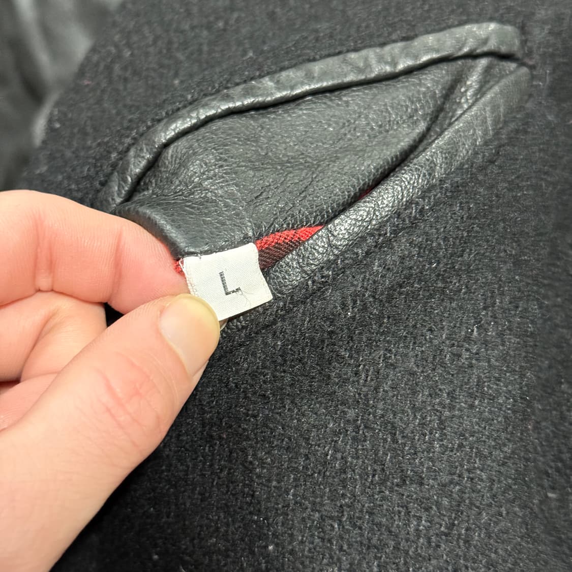 VTG 빈티지 하드락 카페 자수 패치 소가죽 레더 암 바시티 자켓 상품이미지7