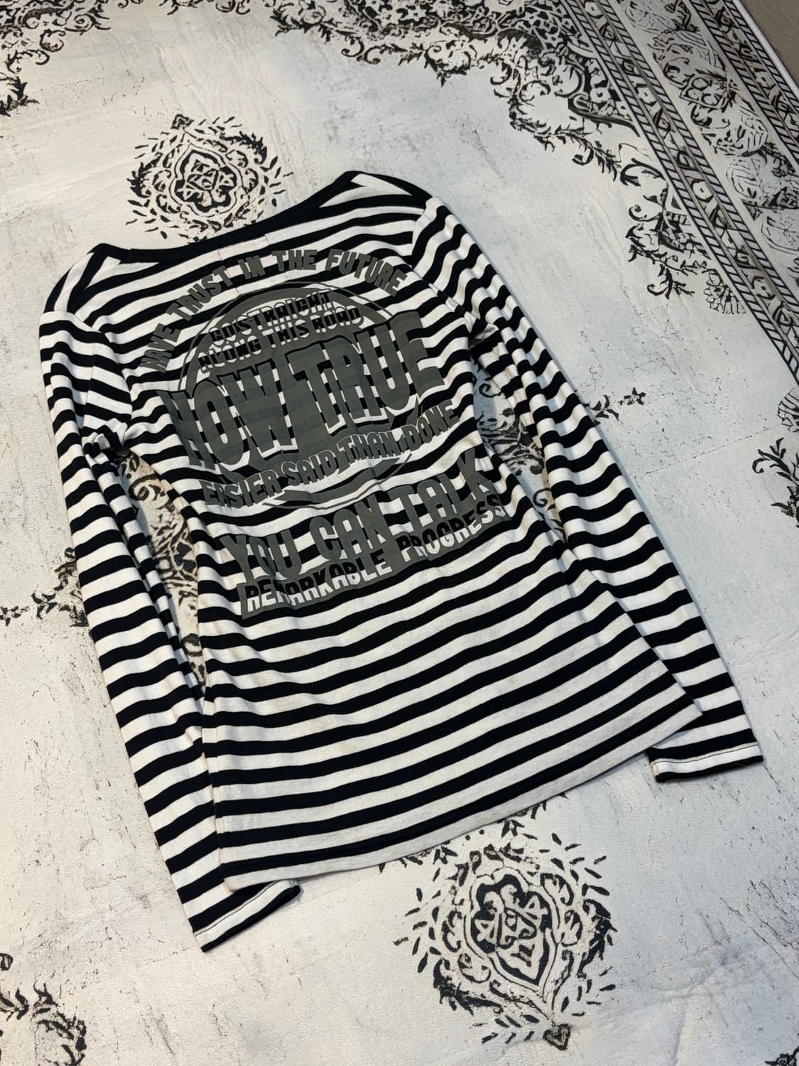 Y2K Kitsch Stripe Printing long sleeve 상품이미지10