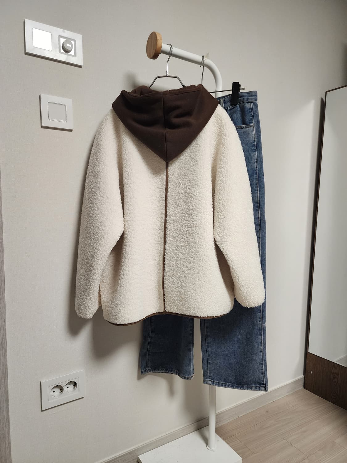 뽀글이 후드 짚업 점퍼  상품이미지2