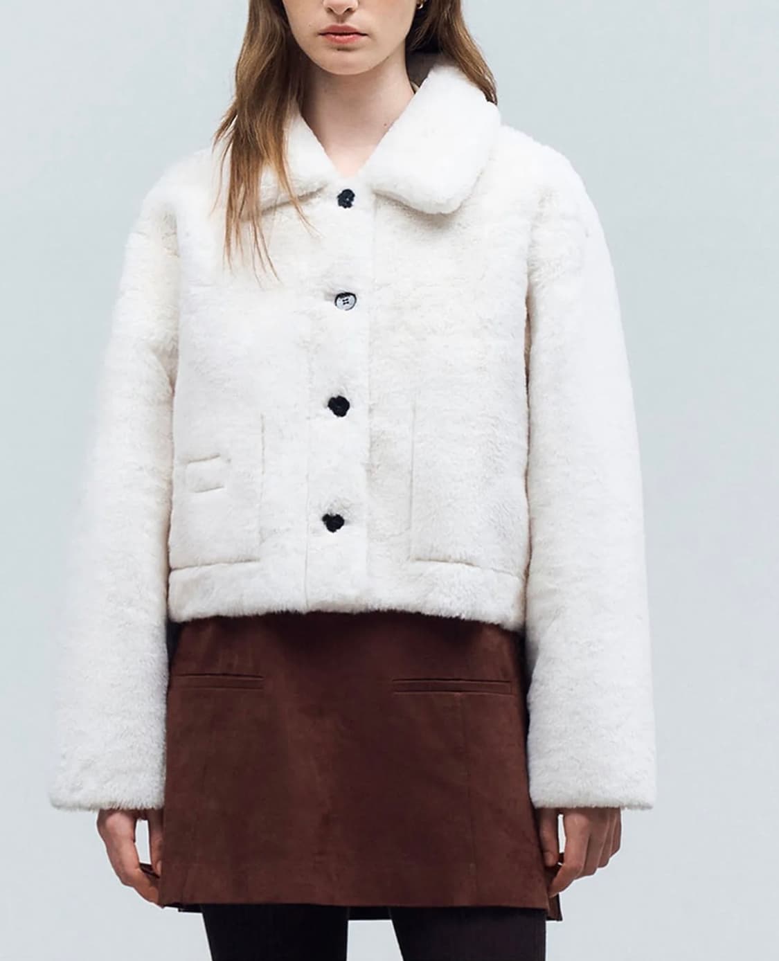 도프셉 화이트 퍼 자켓  상품이미지1