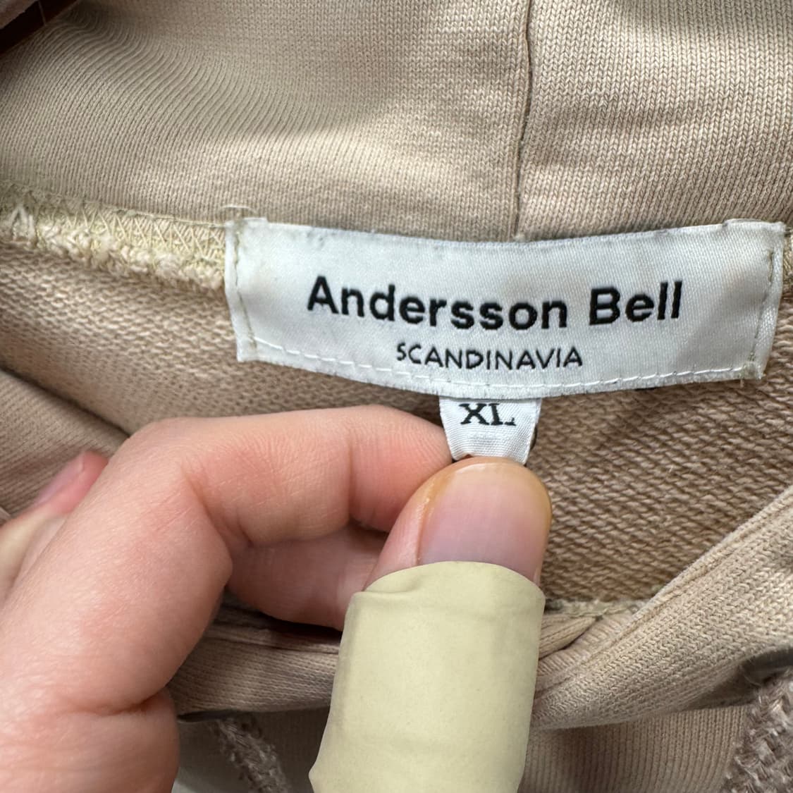 16S/S 앤더슨 벨 스웻셔츠 후드 원더러스트 빅 프린팅 디테일 베이지 상품이미지7