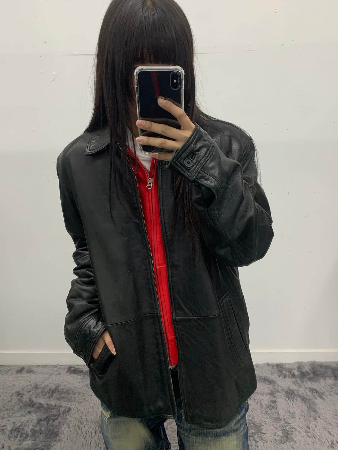 캘빈클라인 램스킨 00s 싱글 바이커 상품이미지7