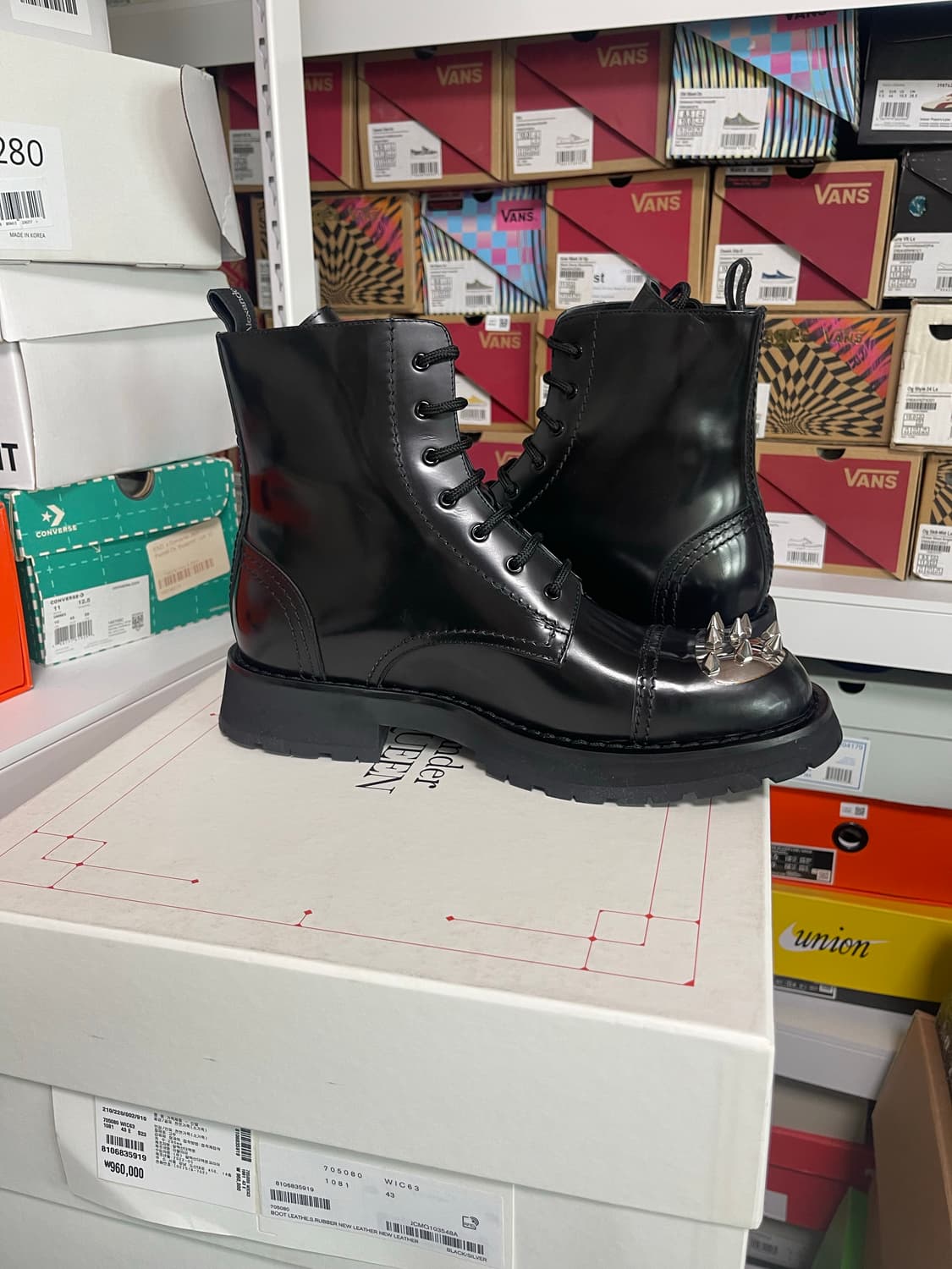 알렉산더맥퀸 스터드 장식 블랙 부츠 상품이미지4