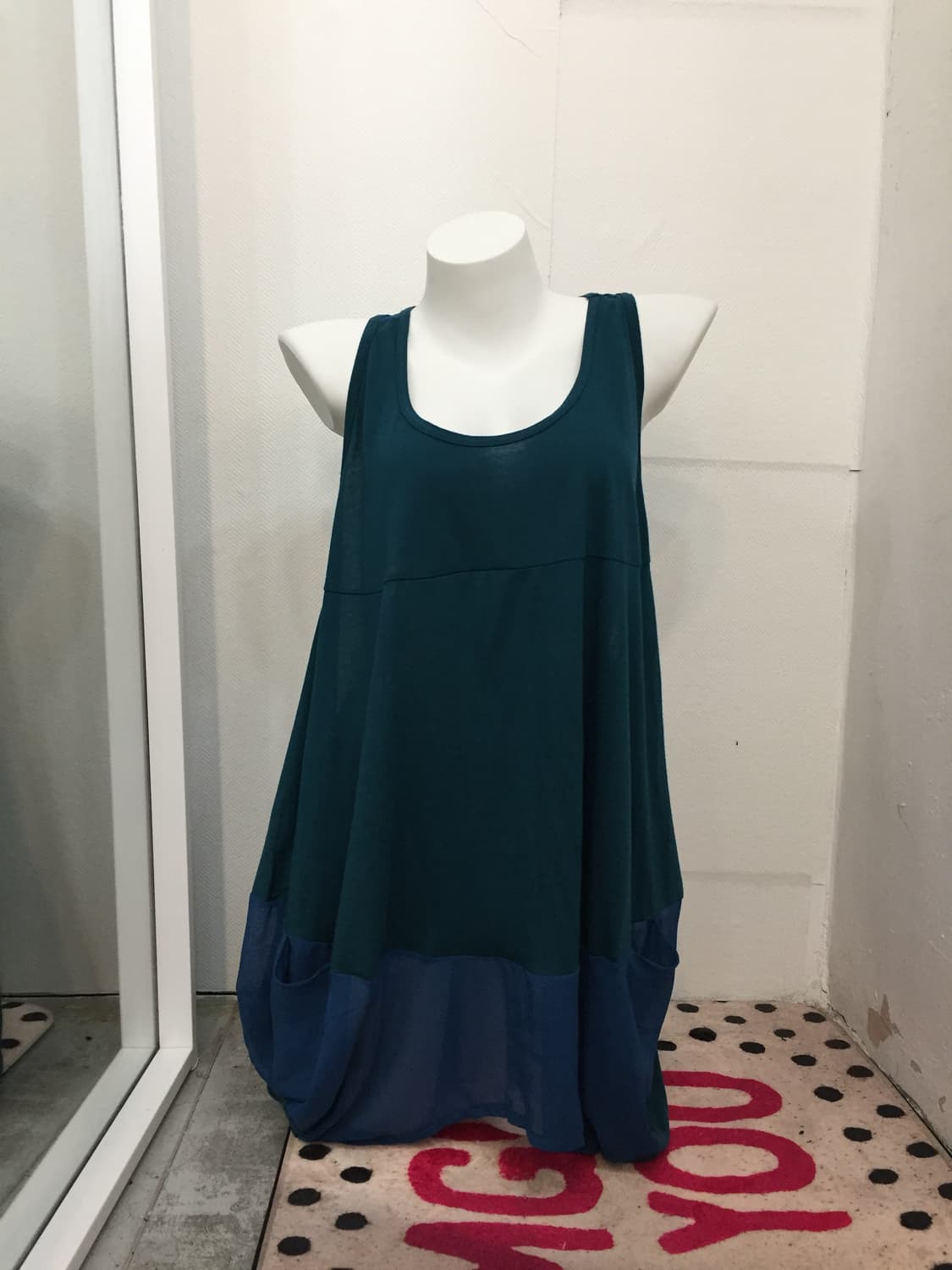 Black label 청록 벌룬 원피스 상품이미지1