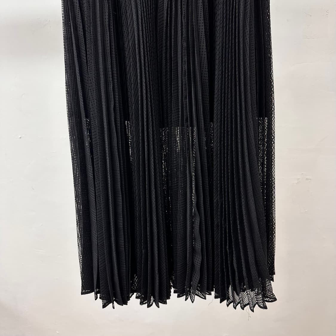 럭키슈에뜨 레이스 밴딩 롱스커트 치마 네이비/블랙 36 J36 상품이미지6