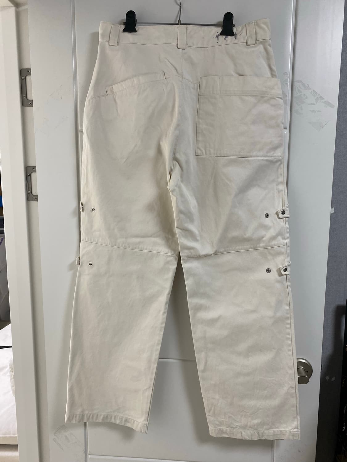 [L]프리커 더블니 카펜터 팬츠 화이트 freker 상품이미지8