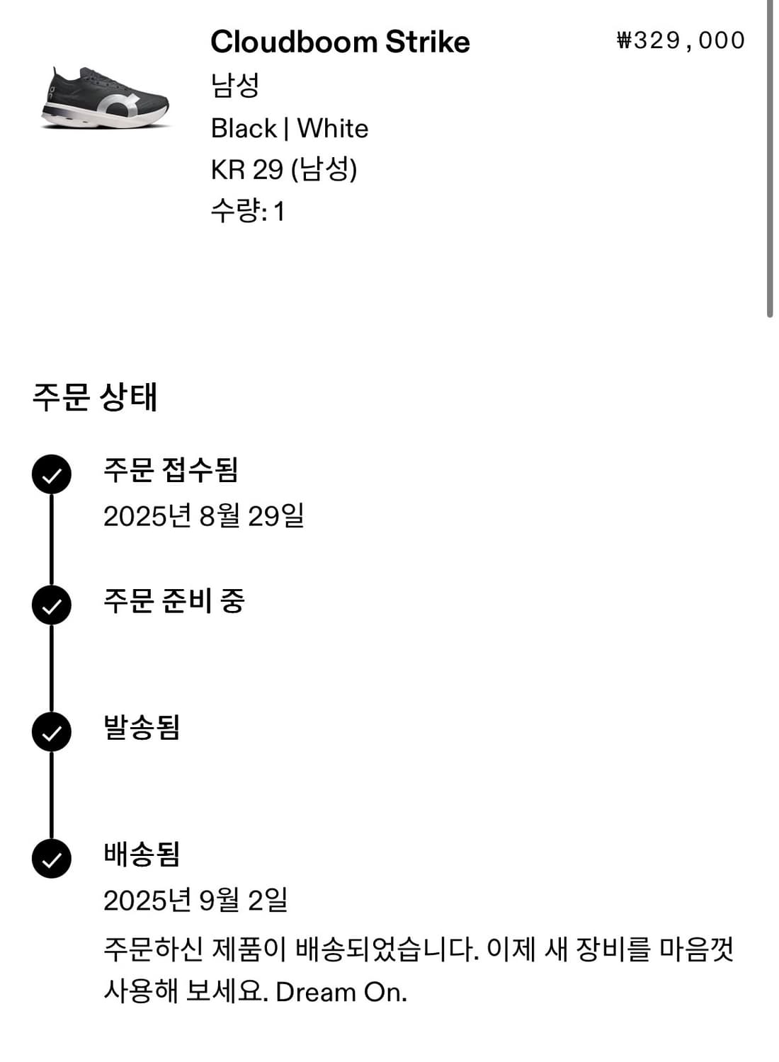 290 온 러닝 클라우드붐 스트라이크  상품이미지9