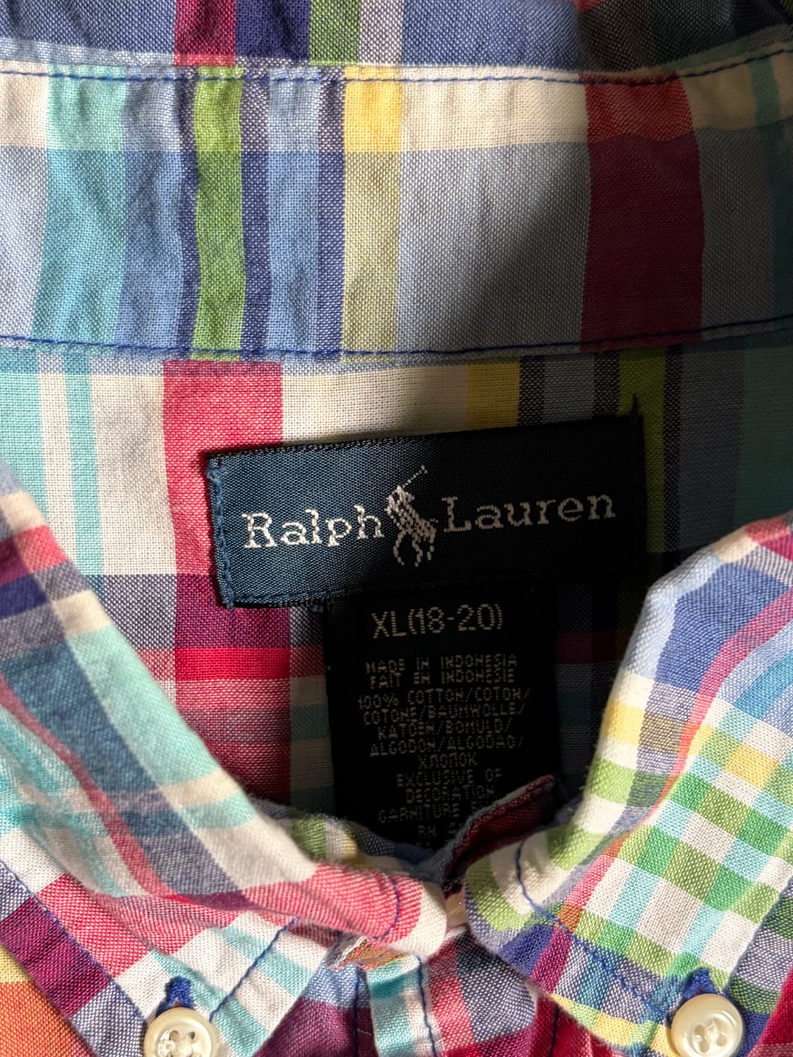 폴로 랄프로렌(Polo Ralph Lauren) 마드라스 체크 반팔셔츠 상품이미지3