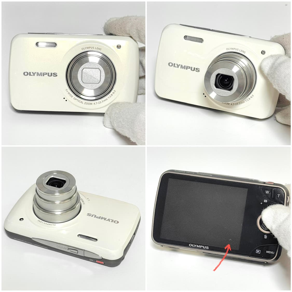 올림푸스 VH-210 화이트 아이보리 빈티지디카 상품이미지5