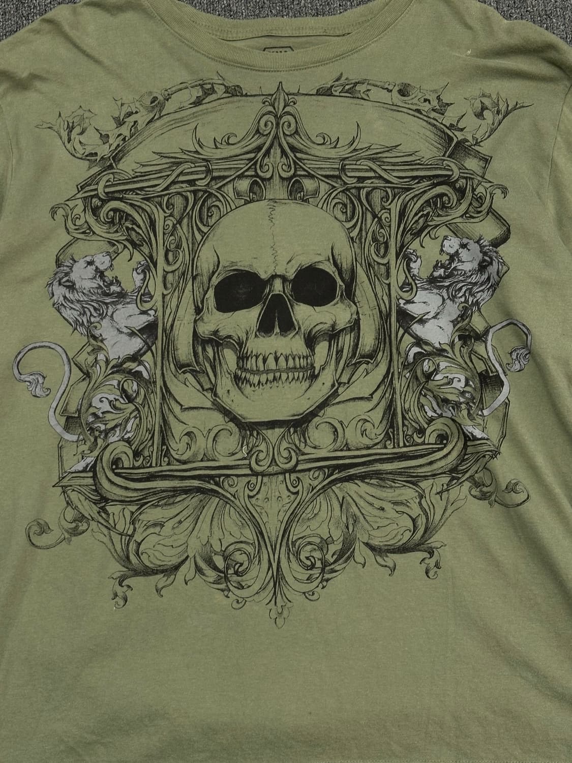 L)MMA Elite 빈티지 스컬프린팅 와플 레이어드 롱슬리브 상품이미지4