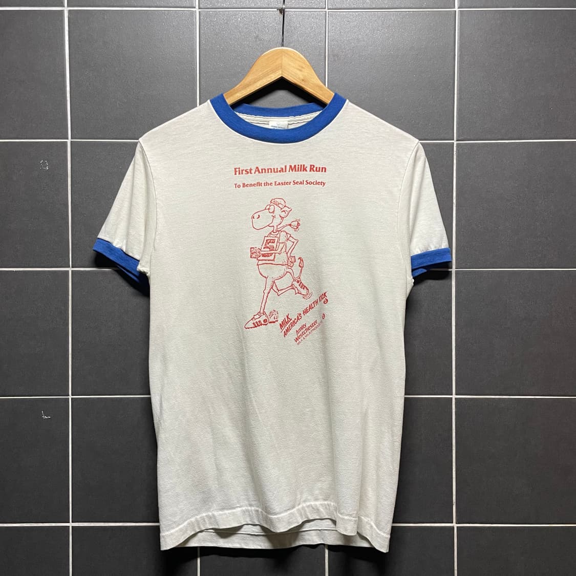 80s 앤빌 싱글 스티치 링거 티셔츠 상품이미지1