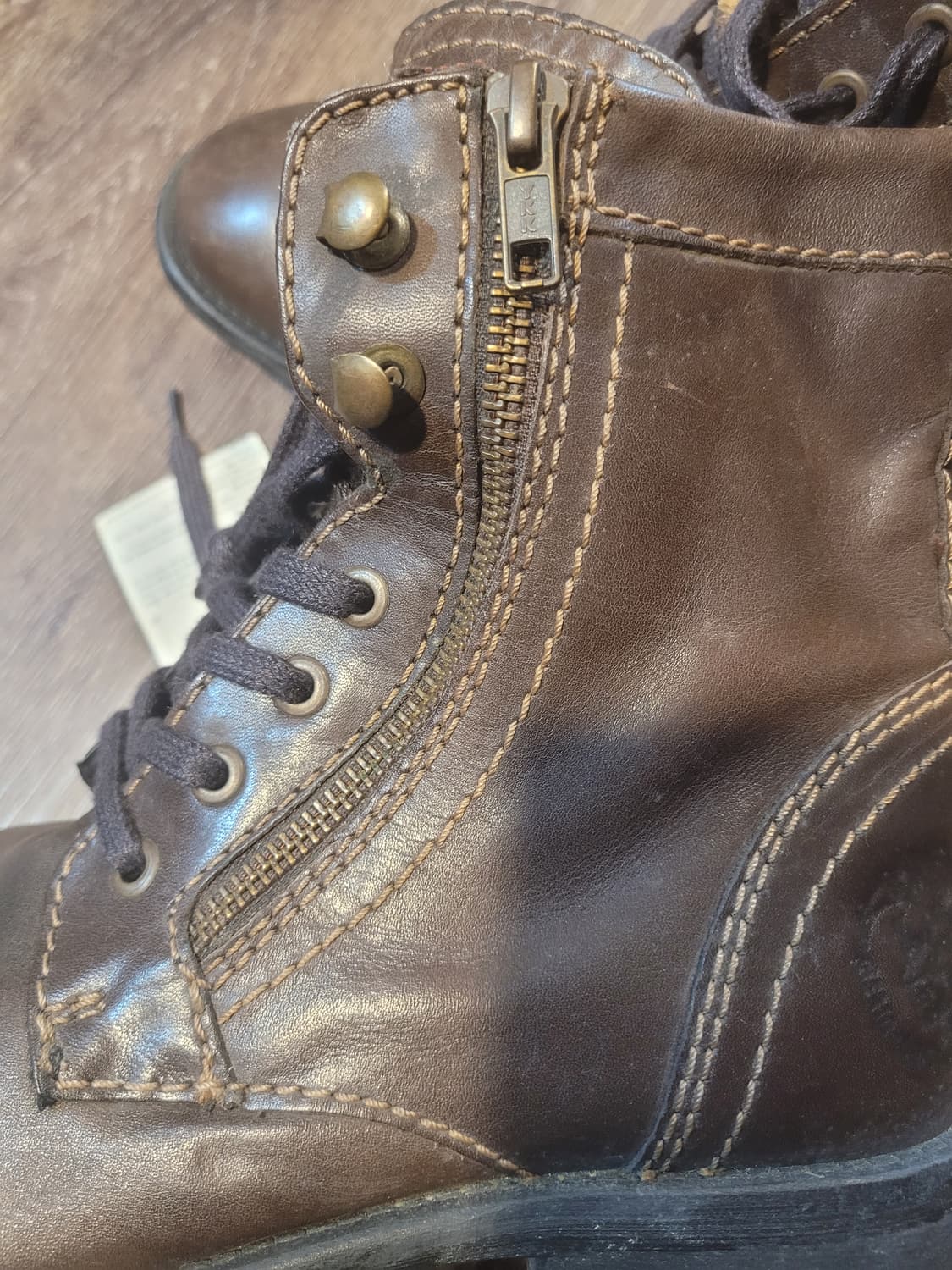 Diesel 디젤 브라운 가죽 워커 부츠 260 상품이미지6