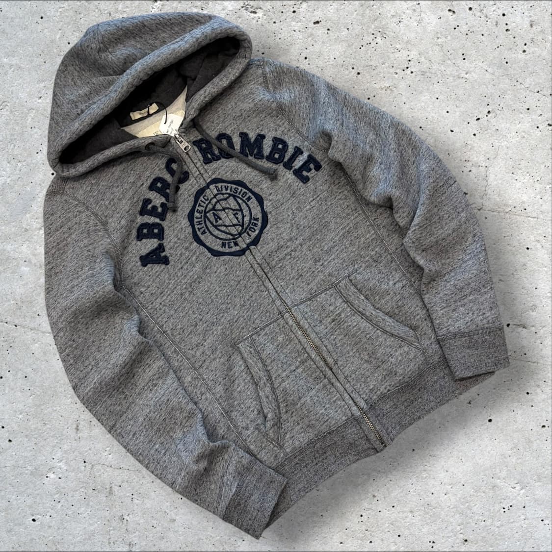 [S] 아베크롬비 뉴욕 아치로고 그레이 후드집업 D686 상품이미지1