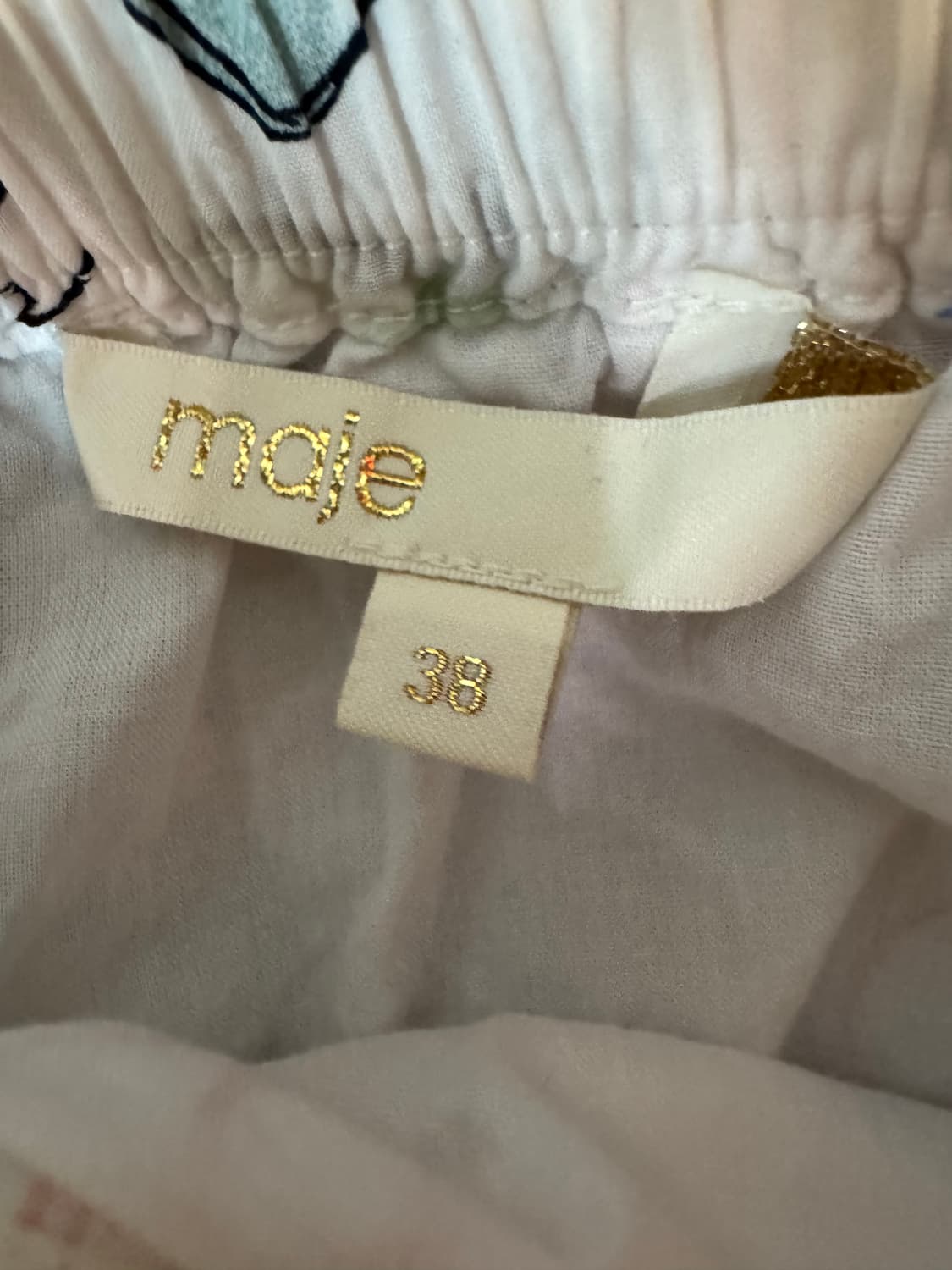 마쥬 향수/립스틱 프린팅 패턴 티어드 빈티지 롱 스커트 27~28 상품이미지5