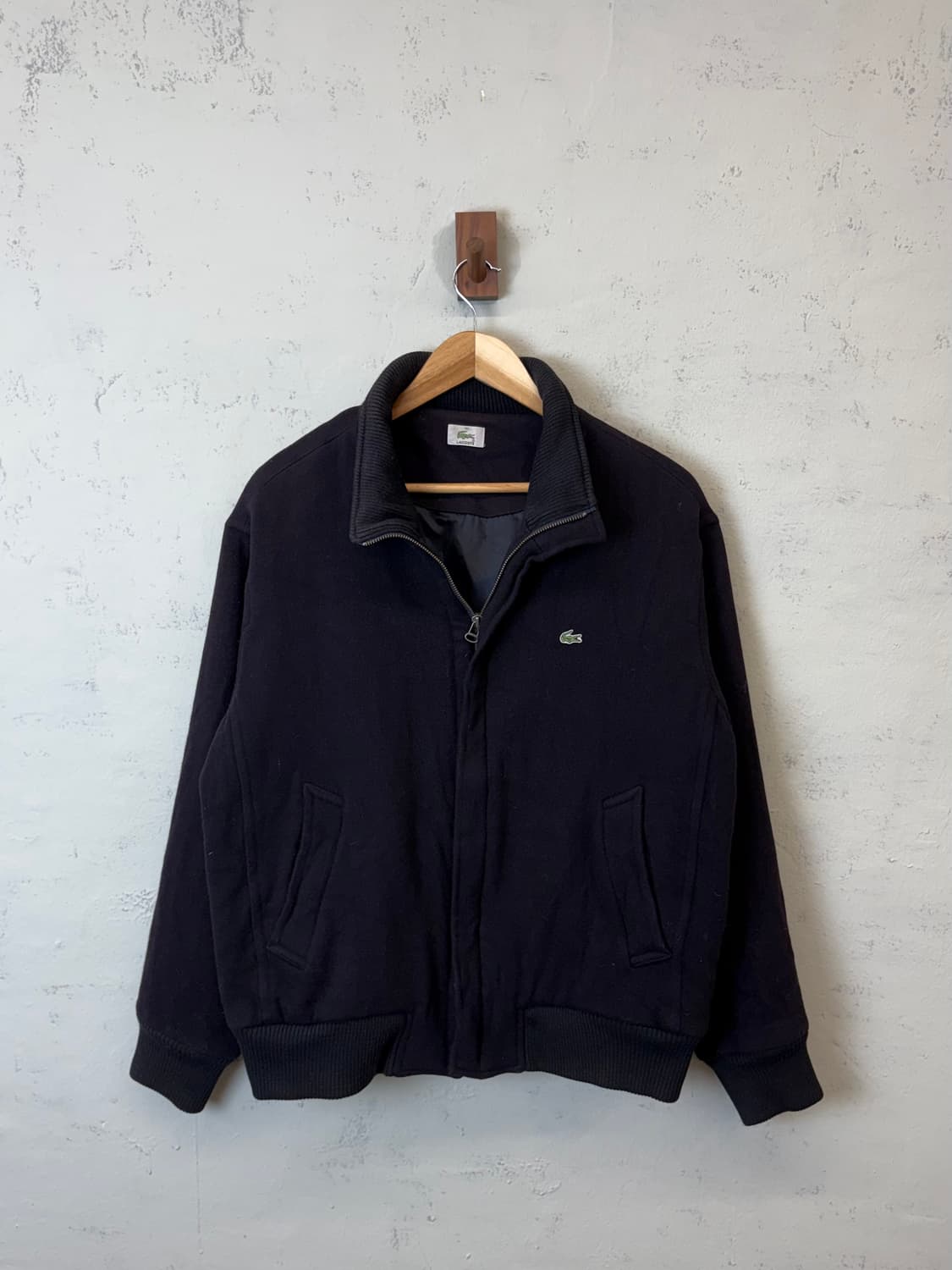 라코스테 빈티지 모직 집업 자켓 네이비 상품이미지1