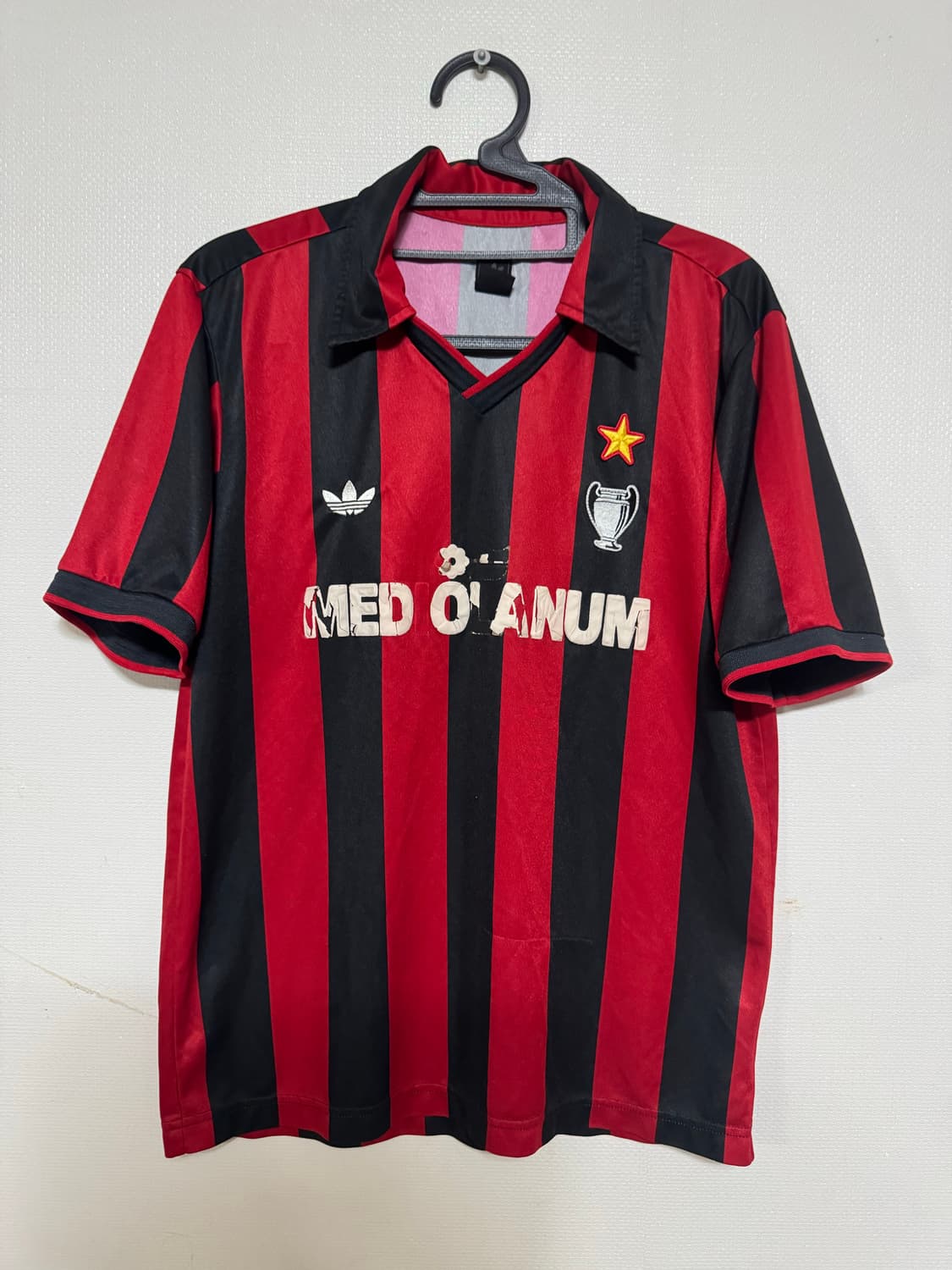 L 아디다스 ac 밀란 90-92 홈 유니폼 반팔 상품이미지2