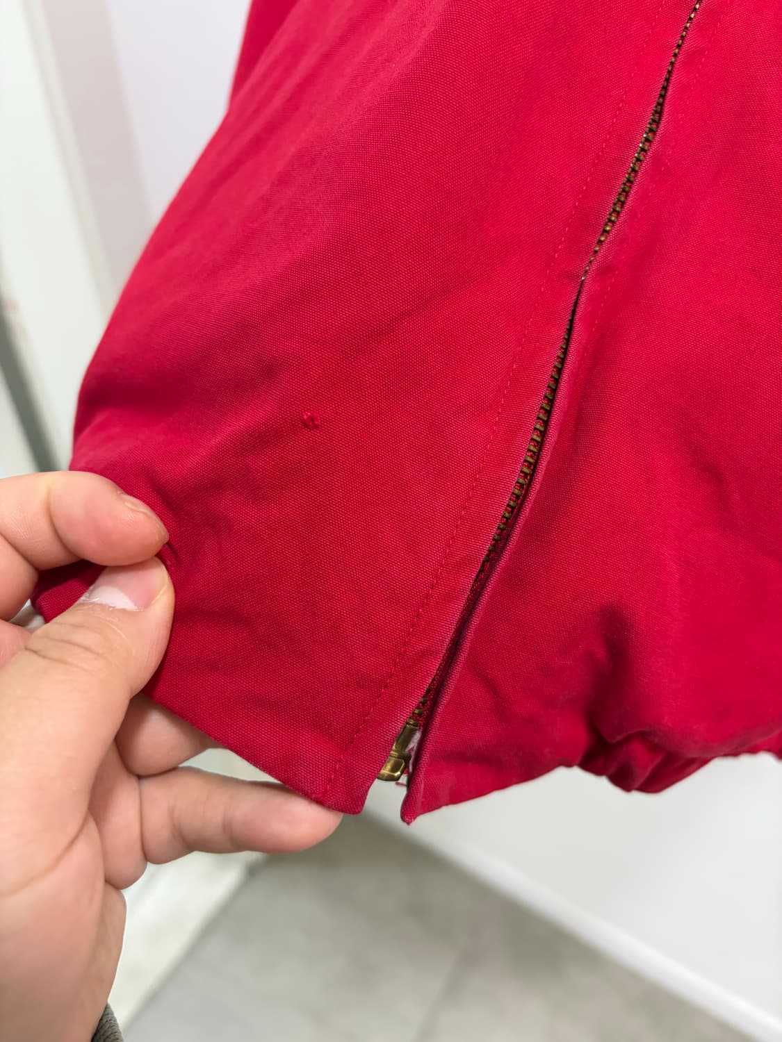 90s 폴로 레드 타탄체크 헤링턴 자켓 스윙톱 상품이미지9