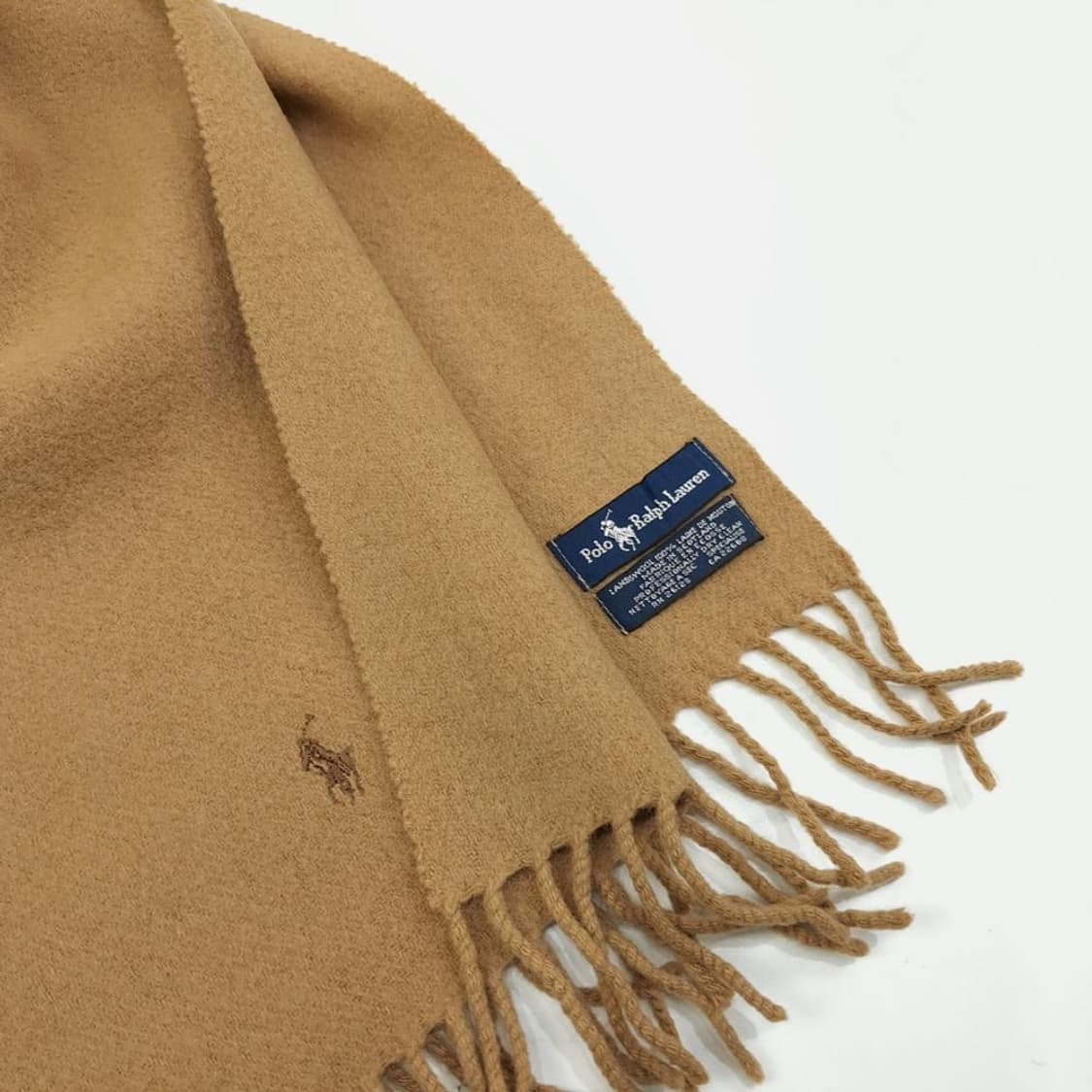 (MZ766)폴로 랄프로렌 베이지 램스울 목도리 머플러 상품이미지3