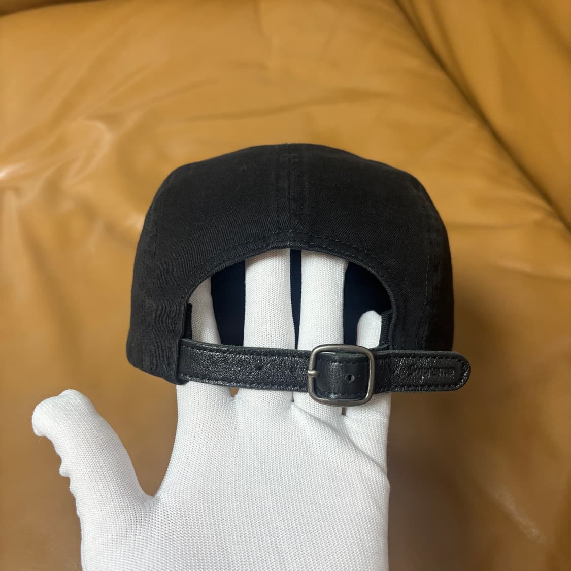 슈프림 캠프캡 모자 박스로고 워시드 블랙 상품이미지7