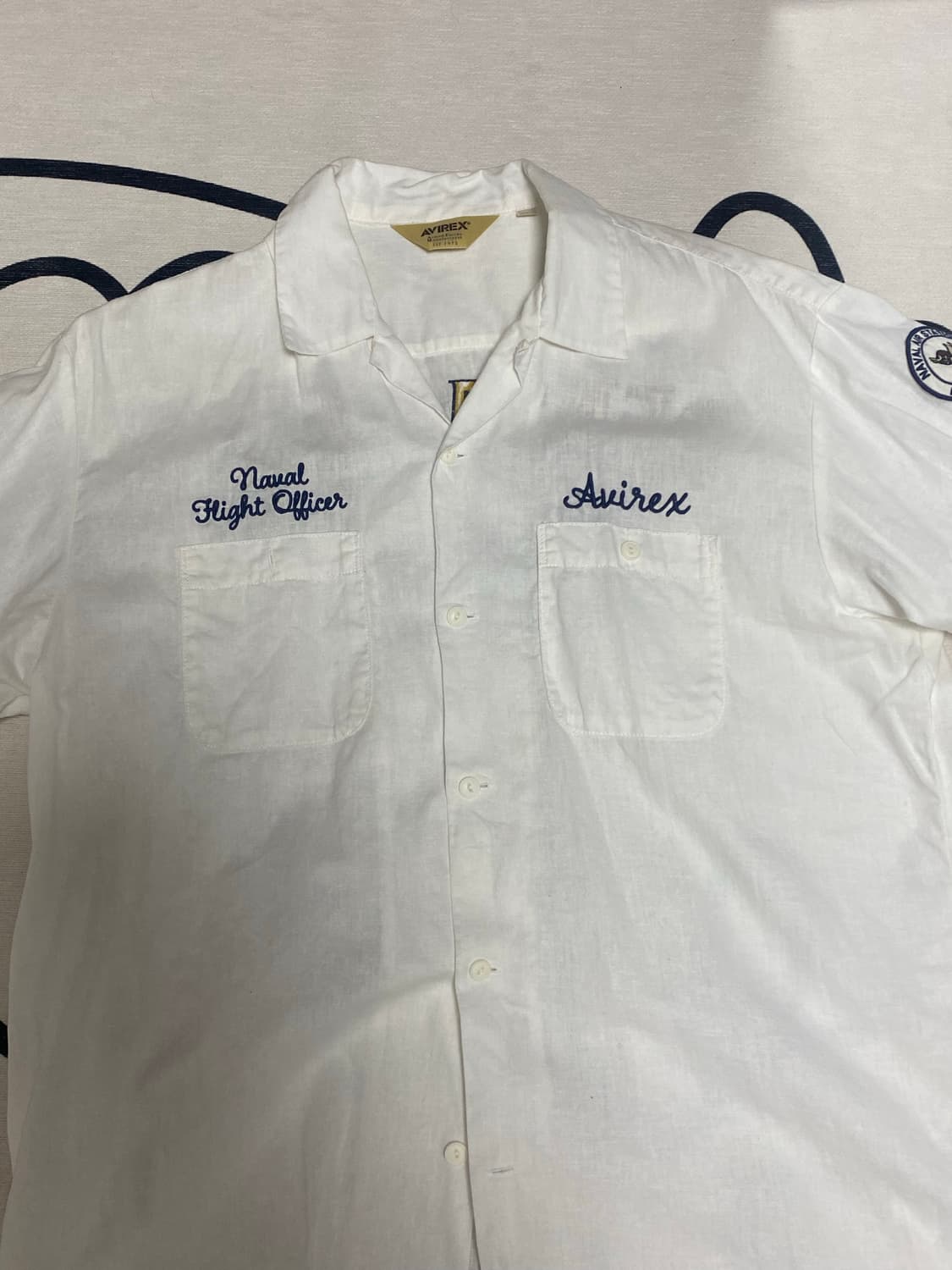 아비렉스 린넨 반팔셔츠 상품이미지1