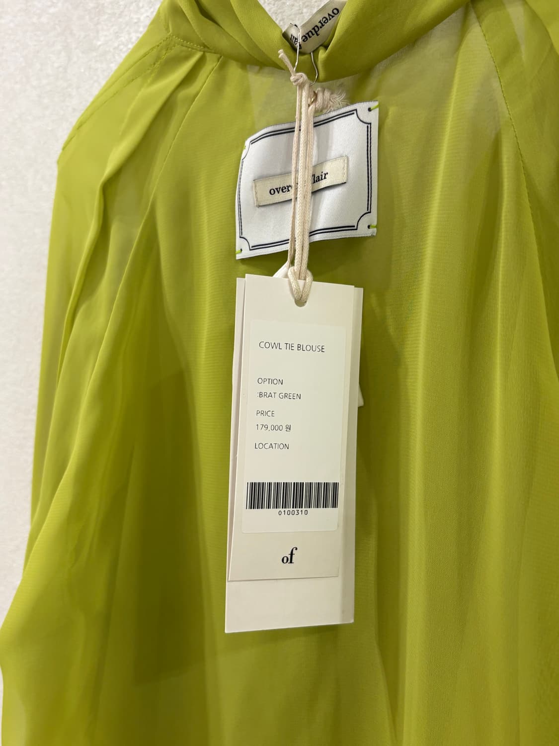 오버듀플레어 cowl tie blouse 상품이미지2