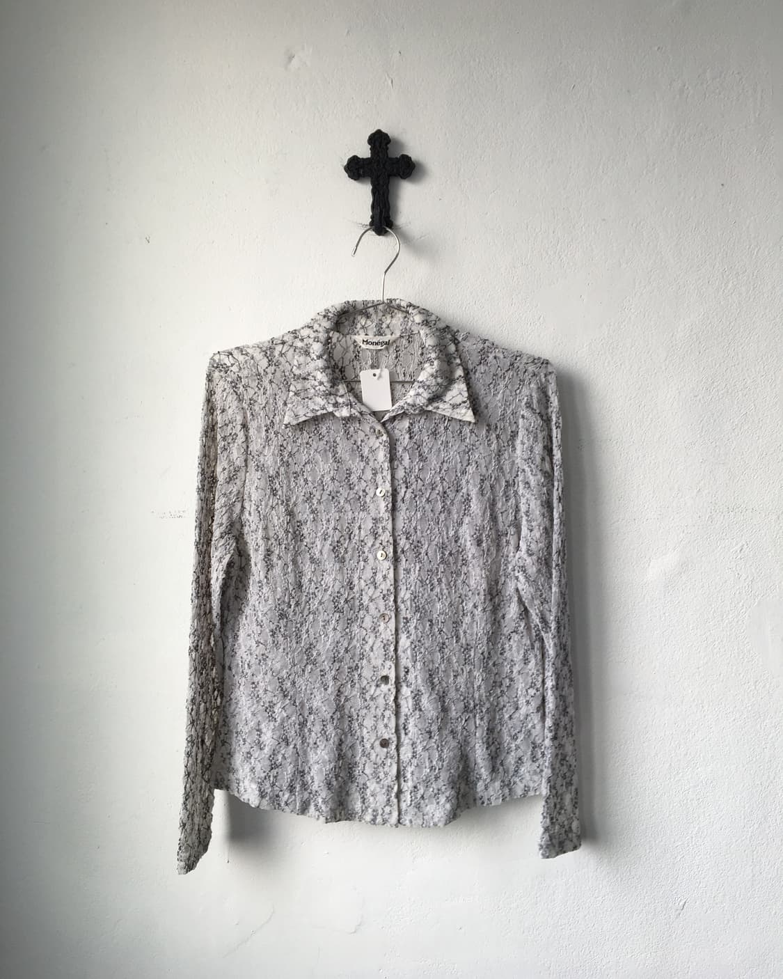 Lace mesh shirt 상품이미지2