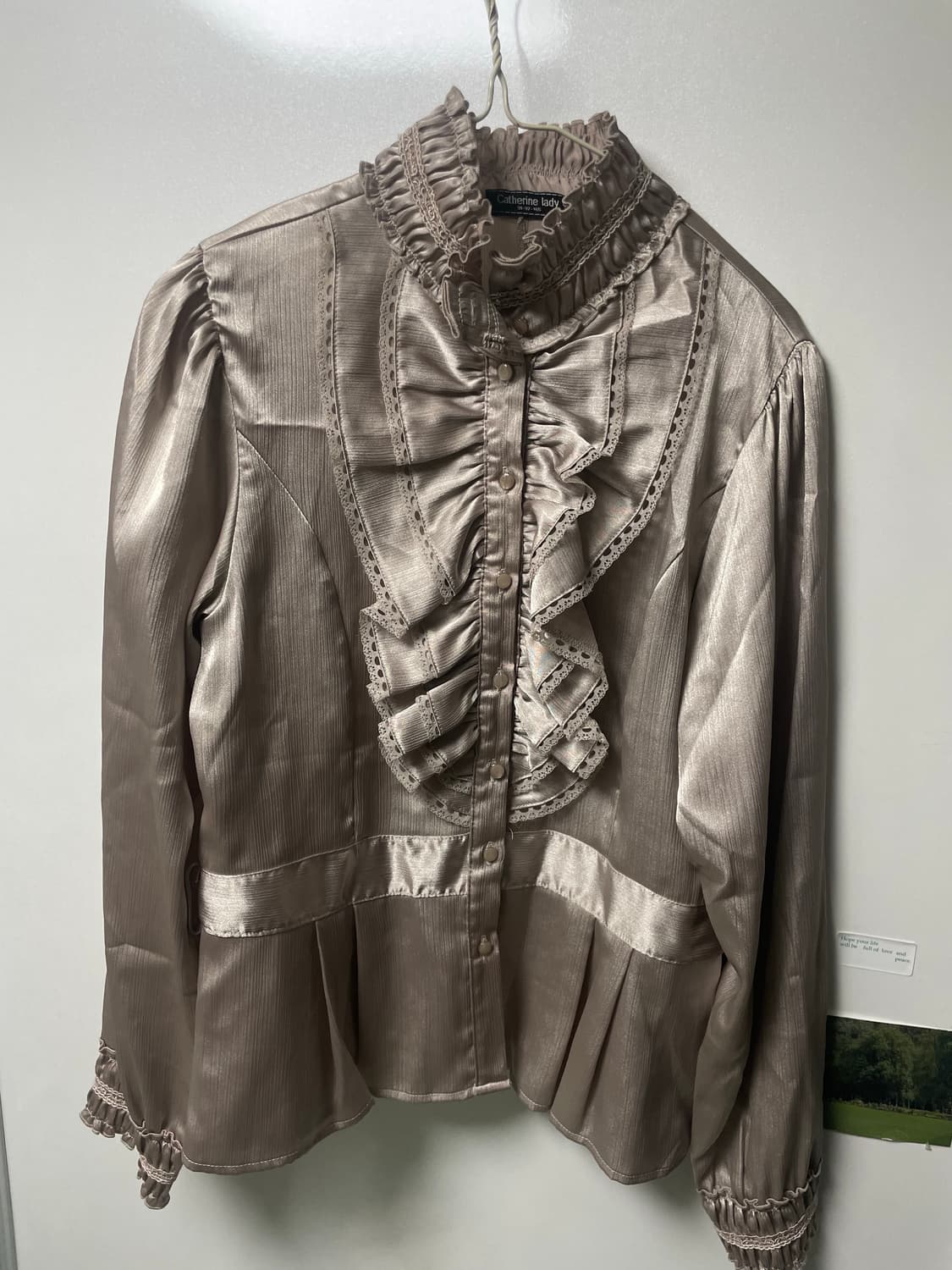 빈티지 브라운 블라우스 모리걸 로리타상의 상품이미지1