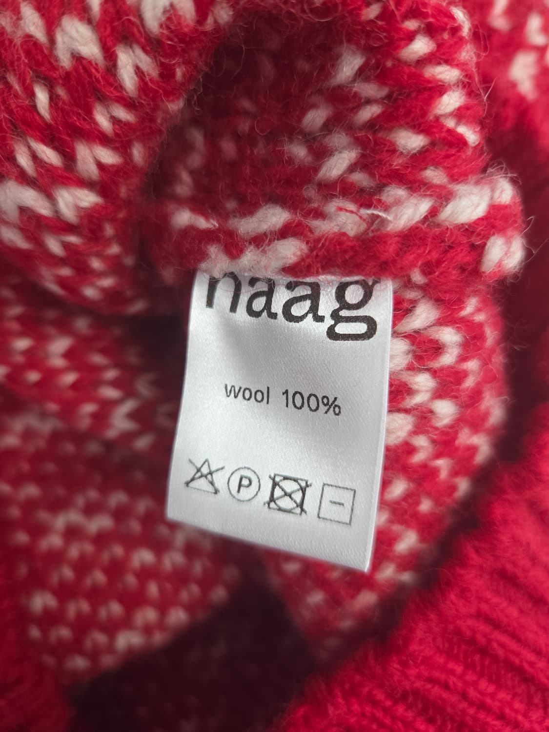 헤이그 a winter sweater 레드 노르딕 사슴 니트 상품이미지6