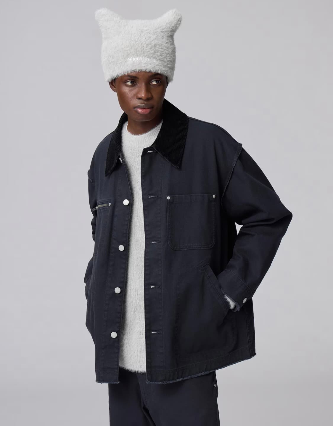 [M] 25 신상 GU 언더커버 UG 커버올 프린지 워크 자켓 네이비 상품이미지1