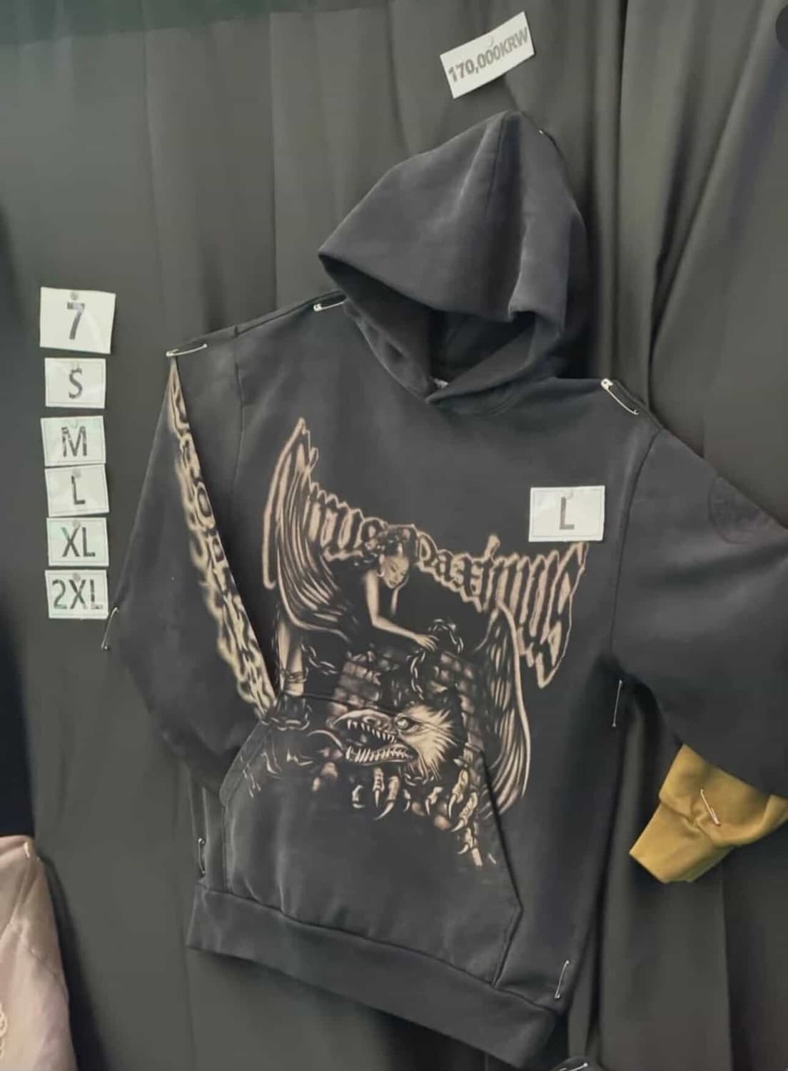 트래비스 스캇 키르쿠스 막시무스 스타디움 투어 25 스프 레이 후드 블랙 상품이미지2