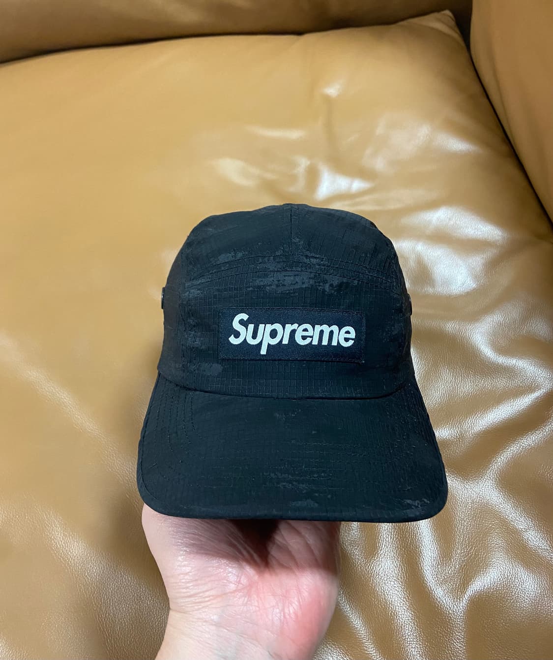 Supreme 슈프림 블랙 카모 캠프캡 모자 상품이미지2