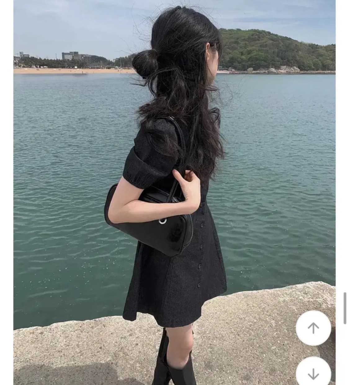 애니원모어 호라 스퀘어 사각 레더 숄더백 블랙 상품이미지4