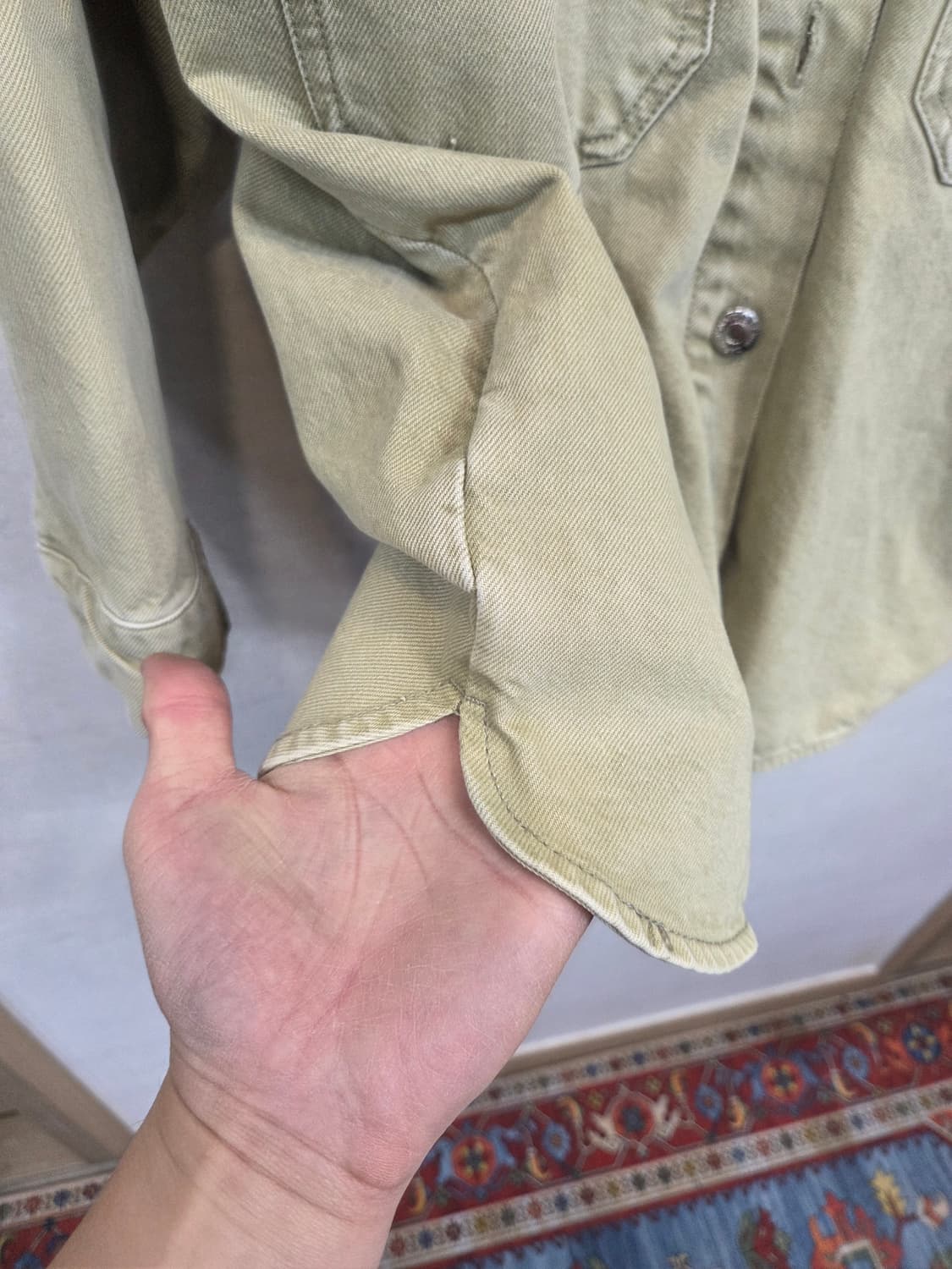 자라 빅포켓 데님셔츠 긴팔 L 상품이미지6