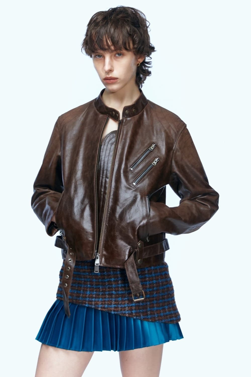앤더슨밸 22fw 레이싱 레더자켓 상품이미지1