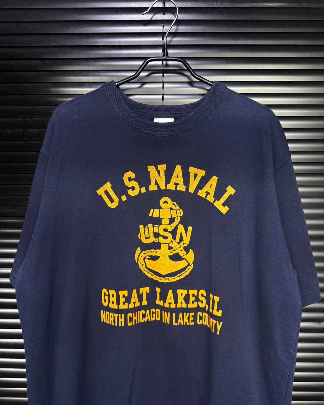 아웃스탠딩 USN 해군 돛 미국 usa 오버핏 남색 네이비 반팔 티 M 상품이미지3