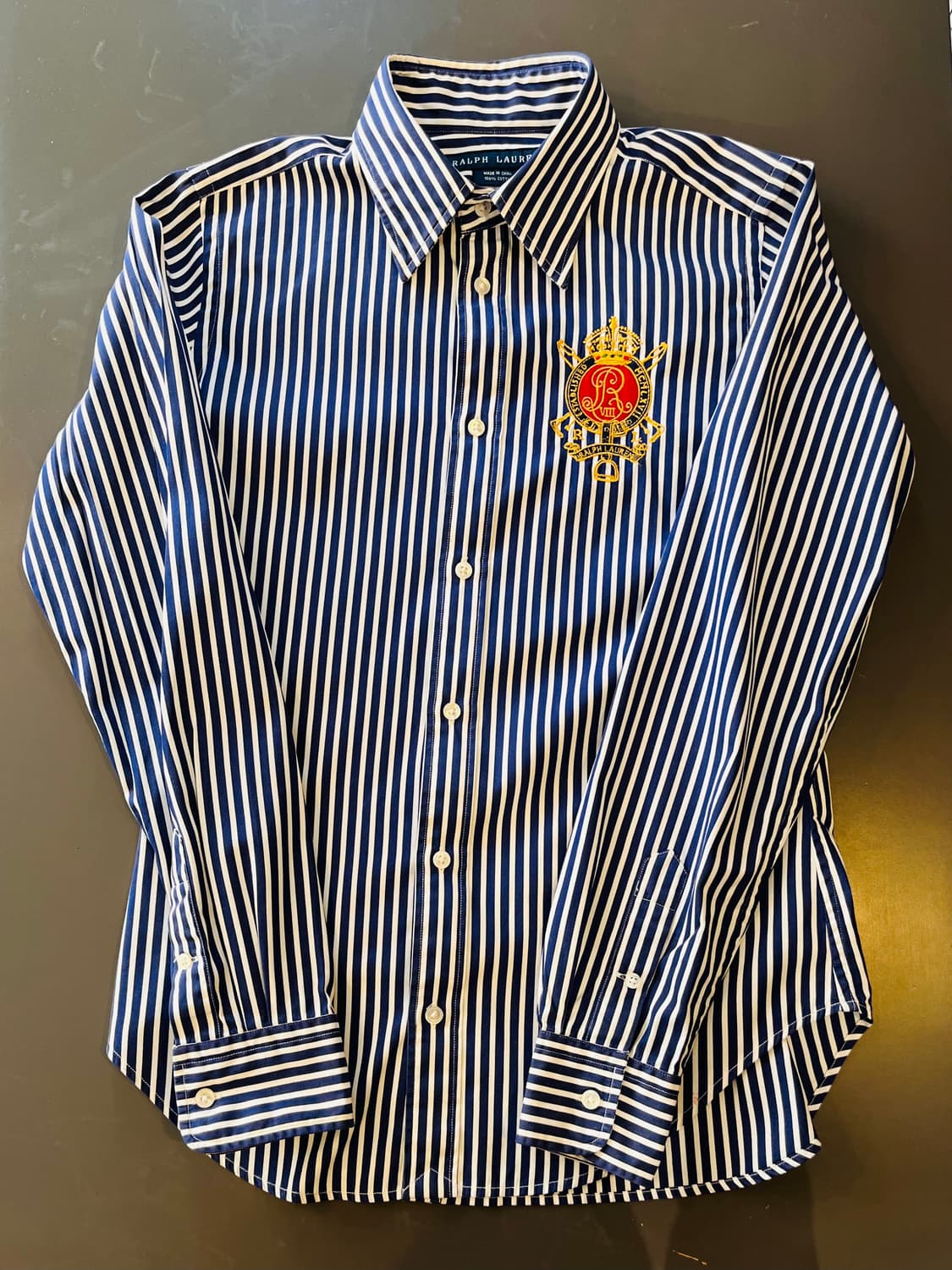 폴로 랄프로렌 크레스트 자수 스트라이프 셔츠 상품이미지4